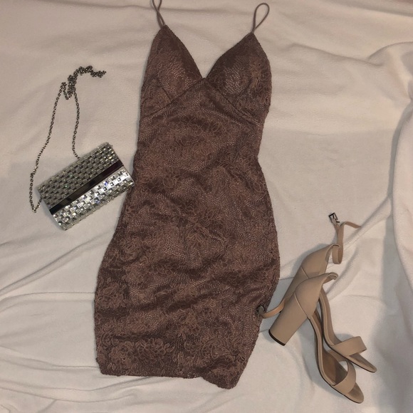 Olive Tree Dresses & Skirts - Rose Gold Lace Bodycon Dress